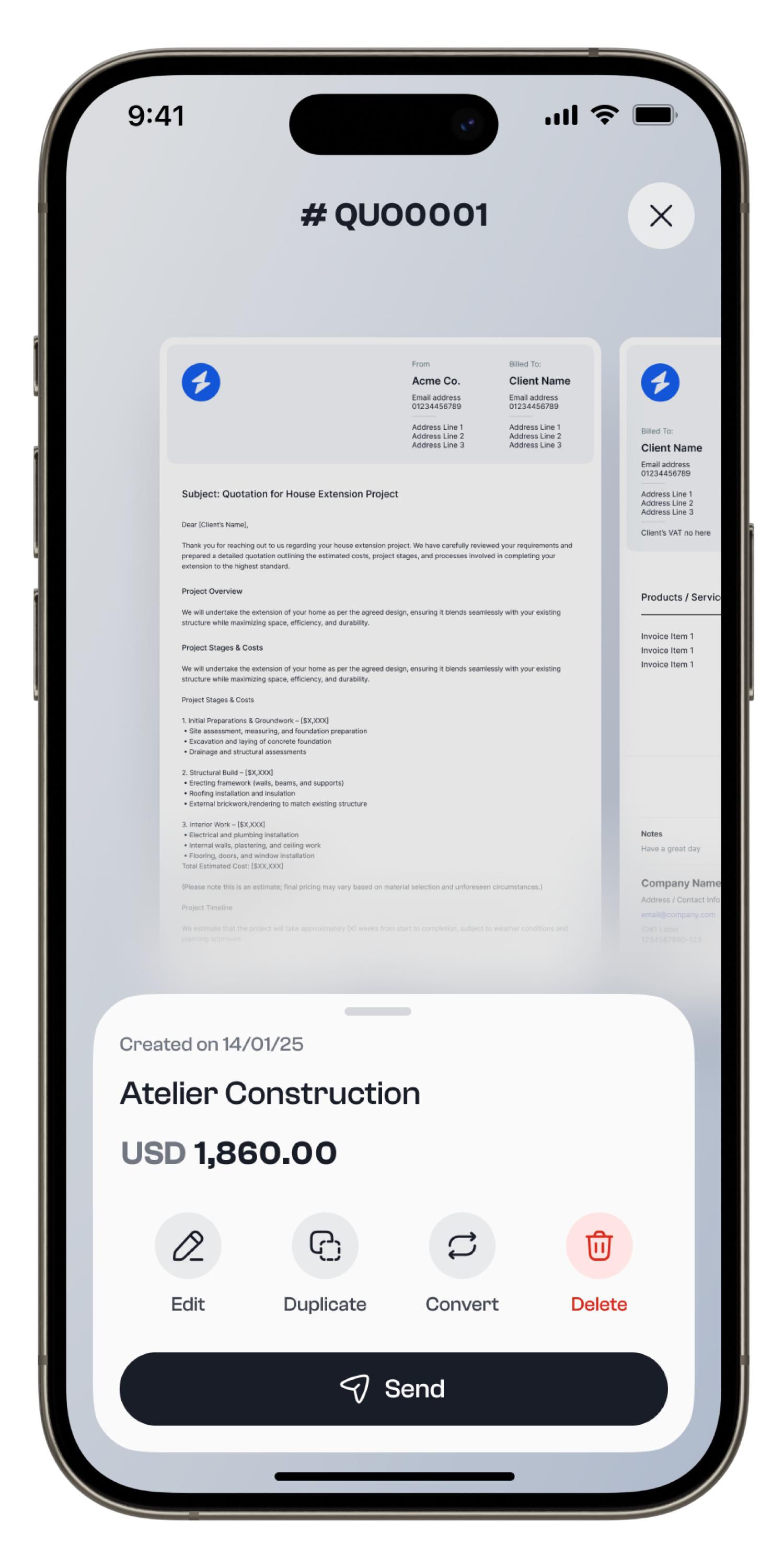App screenshot - Map view